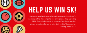 Help Recess Cleveland win 5K!